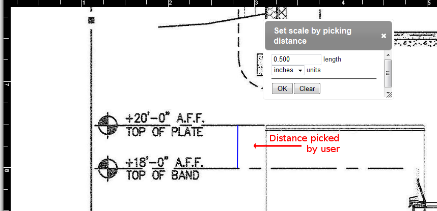 Pick Distance, showing distance on sheet