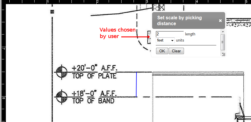 Pick Distance, showing distance represented