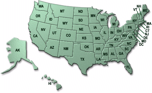 Clickable U.S. Map